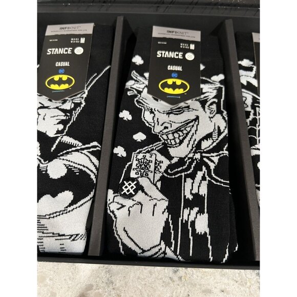 STANCE Batman Crew Socks Box Set DC Comics Joker Harley Quinn M 6-8 W 8-10.5 - Picture 4 of 8